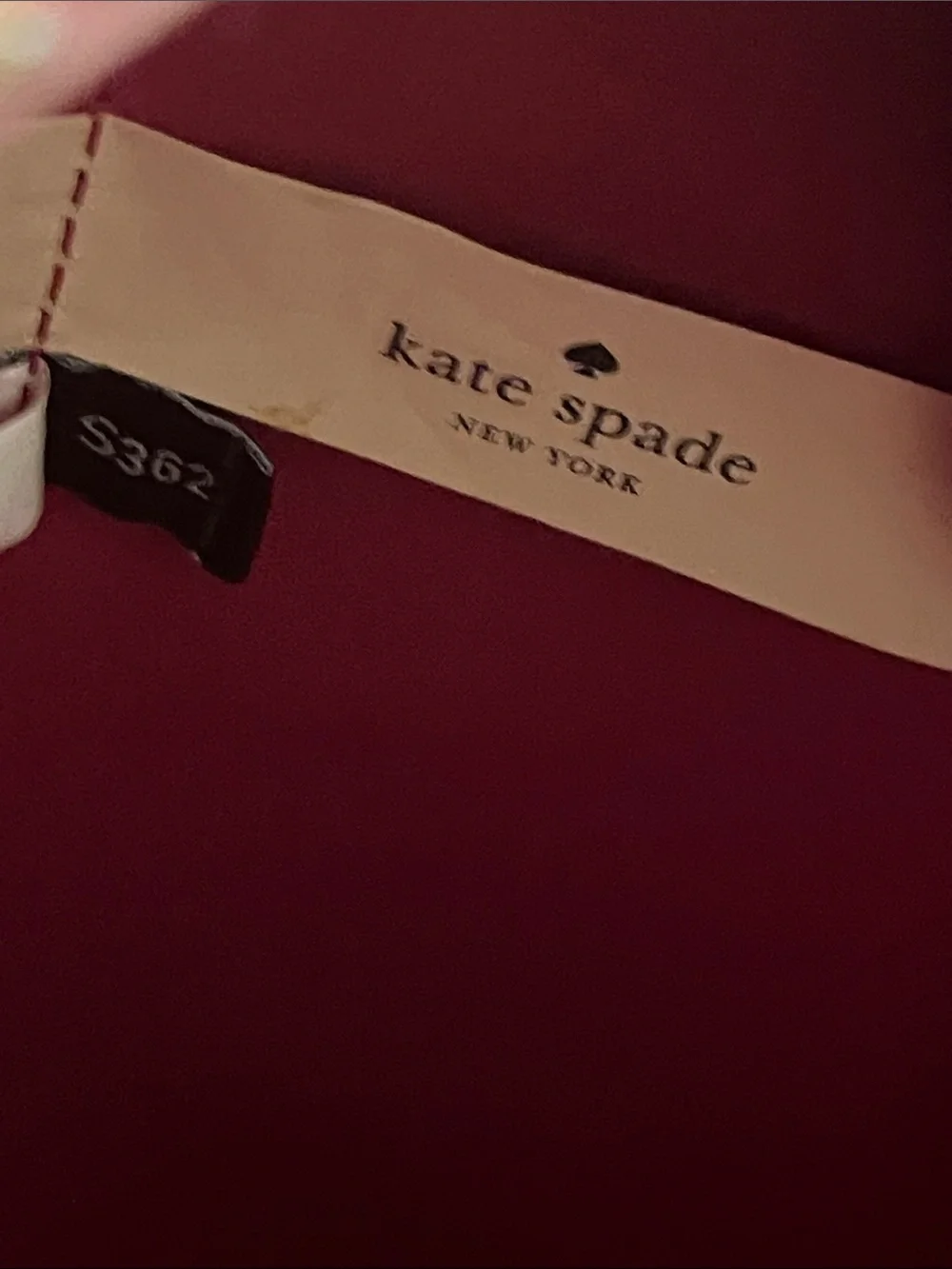 kate spade New York Red Leather Tote with Gold Logo Accent